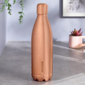 CLEO HOME Hammered Copper Water Bottle